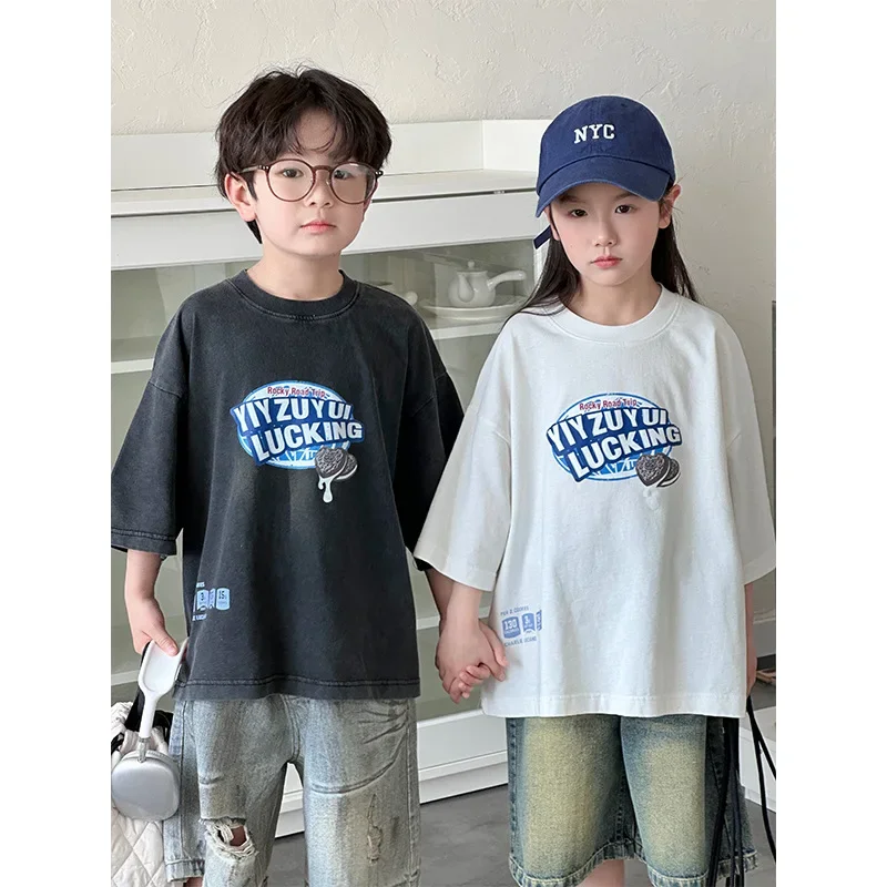Children Clothing Kids Casual T Shirt 2024 Summer New Korean Style Short-sleeved Boys and Girls Cookies Printed Casual T-shirt
Children Clothing Kids Casual T Shirt 2024 Summer New Korean Style Short-sleeved Boys and Girls Cookies Printed Casual T-shirt