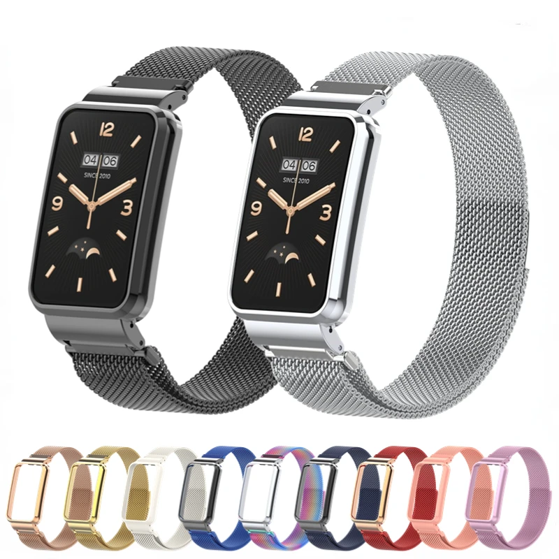 

Milanese Loop Strap+Metal Case For Xiaomi Mi band 7 Pro Magnetic Bracelet Miband 7 Pro Wristband For Mi band 7 Pro Correa Strap