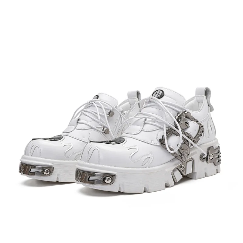 Couple Platform Matal Buckle Women Shoes Punk Lace Up Low-top High Heels Round Toe Pumps Autumn Vinatge Chaussure Femme
Couple Platform Matal Buckle Women Shoes Punk Lace Up Low-top High Heels Round Toe Pumps Autumn Vinatge Chaussure Femme