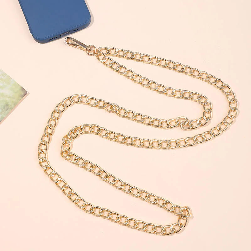 Fashion Simple Metal Mobile Phone Chain Charm Universal Clip Long Crossbody Chain For Unisex Style Safety Cellphone Lanyard Fashion Simple Metal Mobile Phone Chain Charm Universal Clip Long Crossbody Chain For Unisex Style Safety Cellphone Lanyard