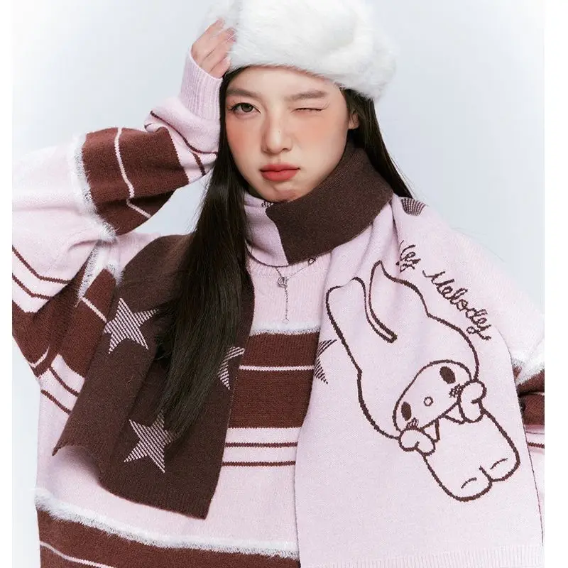 2023New Kawaii Kuromi My Melody Cinnamoroll Cartoon Knitted Scarf Women Winter Anime Sanrioed Joint Name Warm Artifact Girl Gift
2023New Kawaii Kuromi My Melody Cinnamoroll Cartoon Knitted Scarf Women Winter Anime Sanrioed Joint Name Warm Artifact Girl Gift