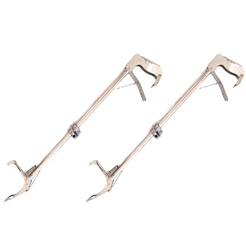 2X Collapsible Snake Tongs Reptile Catcher Stick Rattlesnake Grabber Pick-Up Handling Tool With Zigzag Wide Jaw
2X Collapsible Snake Tongs Reptile Catcher Stick Rattlesnake Grabber Pick-Up Handling Tool With Zigzag Wide Jaw