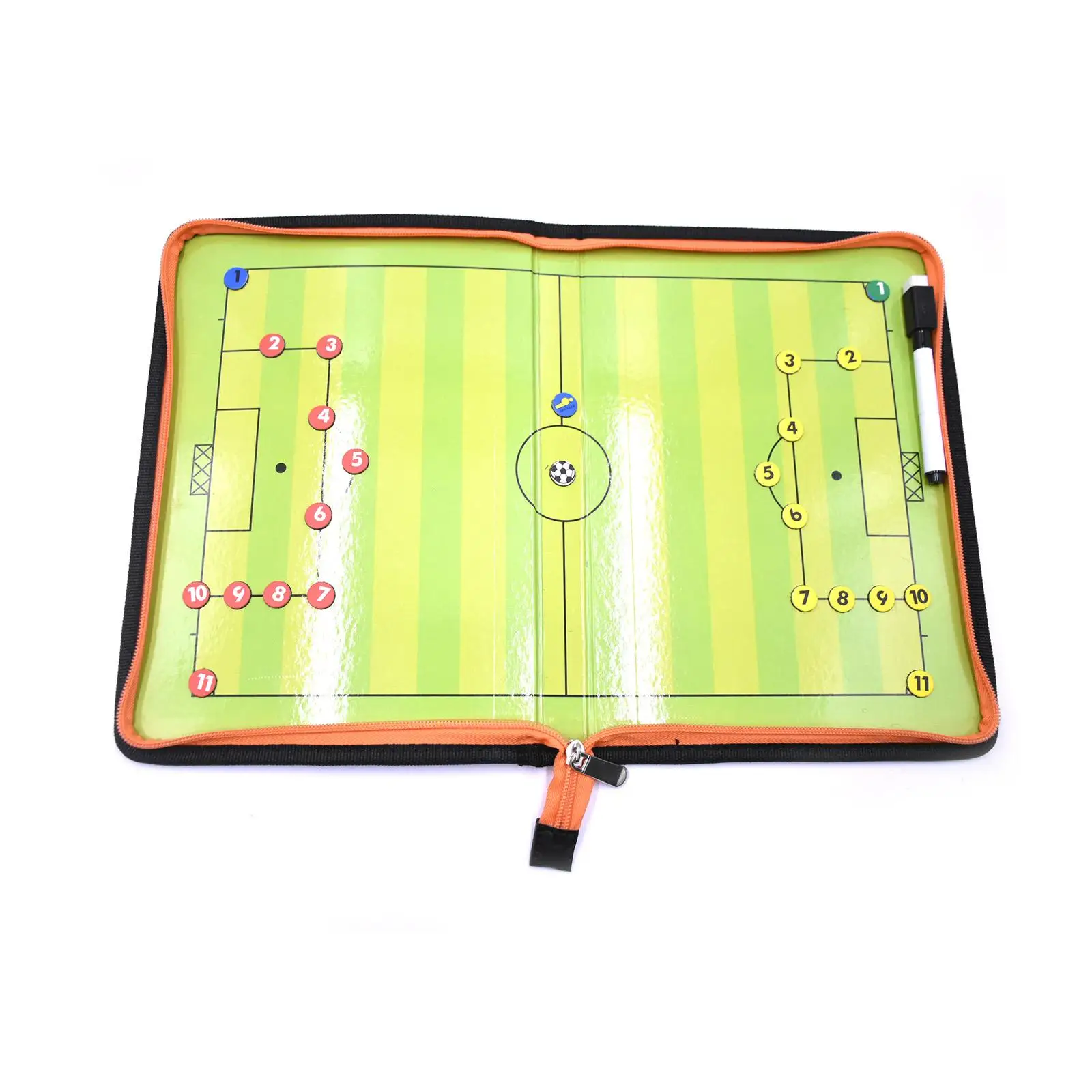 

Football Coaching Board Practice Teaching Assistant Football Coaches Clipboard Guidance Training Folded with Erasable Marker