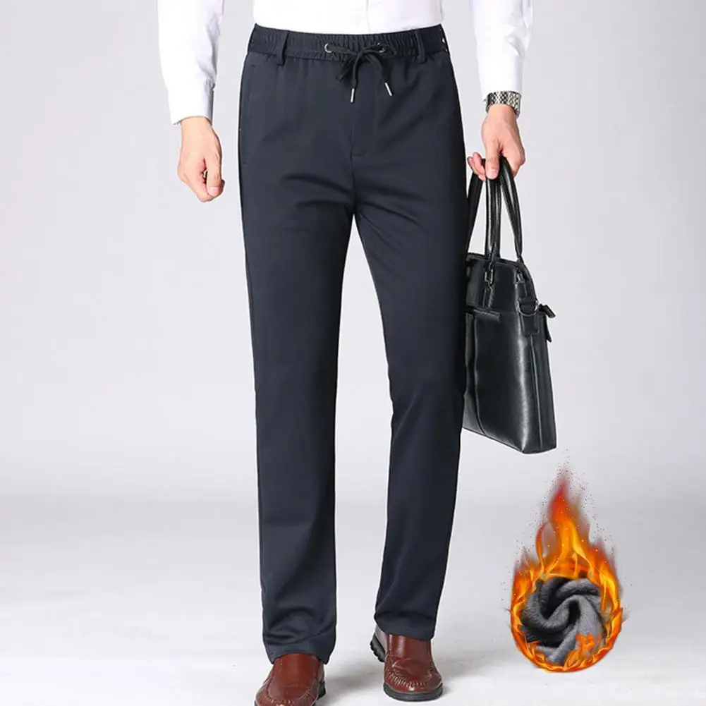 Winter Warm Fleece Trousers Men Thicken Business Stretch Slim Elastic Waist Jogger Korean Outdoor Sweatpants Suit Pants Male 
Winter Warm Fleece Trousers Men Thicken Business Stretch Slim Elastic Waist Jogger Korean Outdoor Sweatpants Suit Pants Male