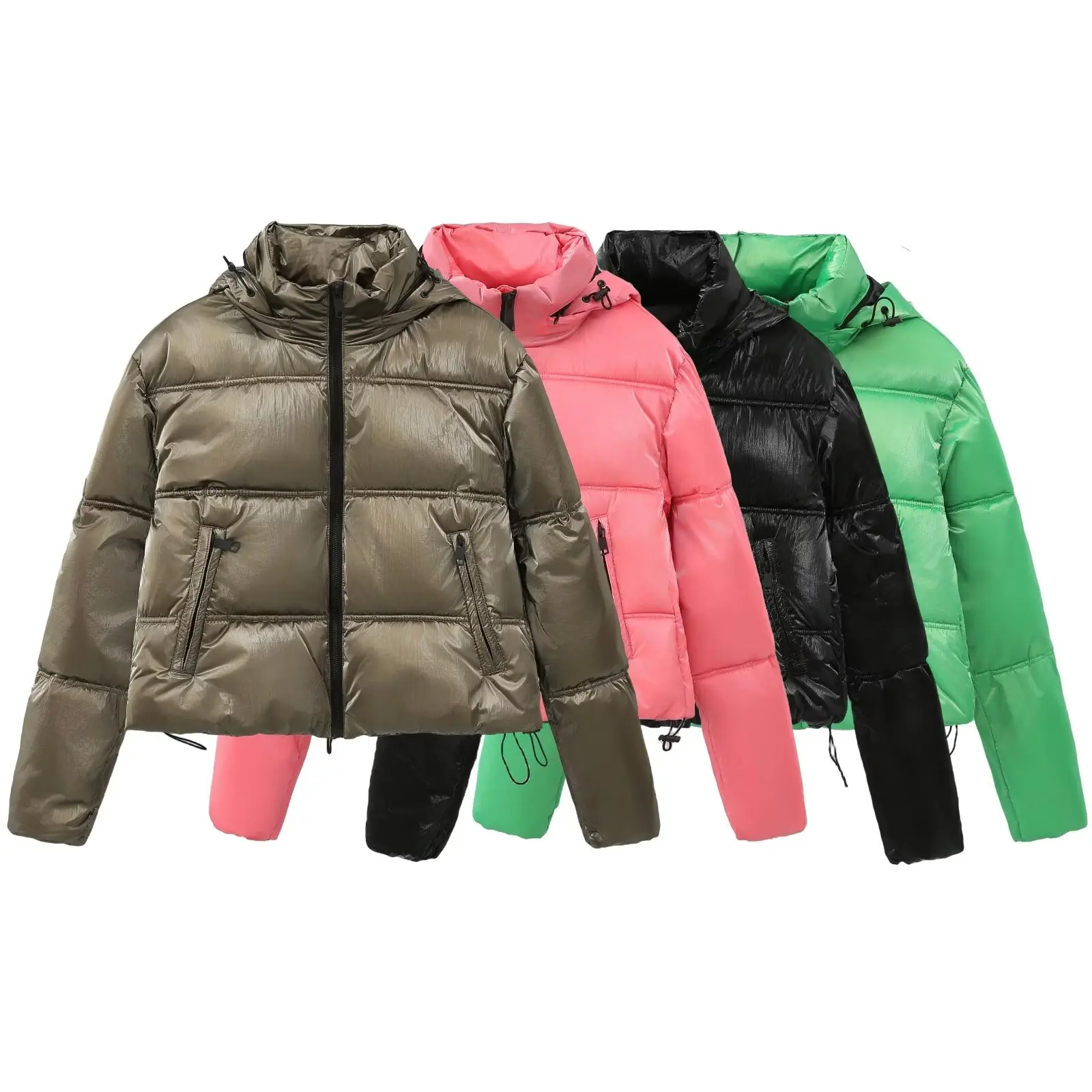 Women 2023 Winter Fashion Metal series Cropped Solid Warm Cotton Coat Vintage Long Sleeve Zipper Female Outerwear Chic Tops
Women 2023 Winter Fashion Metal series Cropped Solid Warm Cotton Coat Vintage Long Sleeve Zipper Female Outerwear Chic Tops