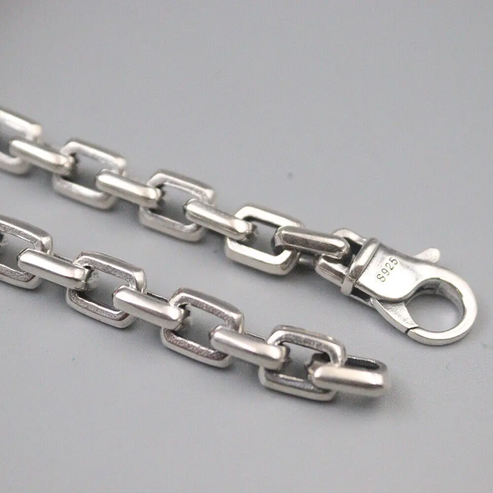 Real 925 Sterling Silver Necklace 7mm Square Cable Link Chain 23.6" S925 For Man
Real 925 Sterling Silver Necklace 7mm Square Cable Link Chain 23.6" S925 For Man