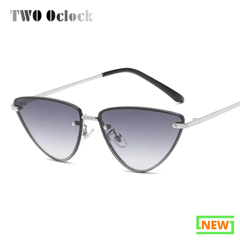 

Retro y2k Sun Glasses for Women Triangle Sunglasses Female Gradient Lenses Cat Eye Shade Accessories 2023 oculos de sol feminino