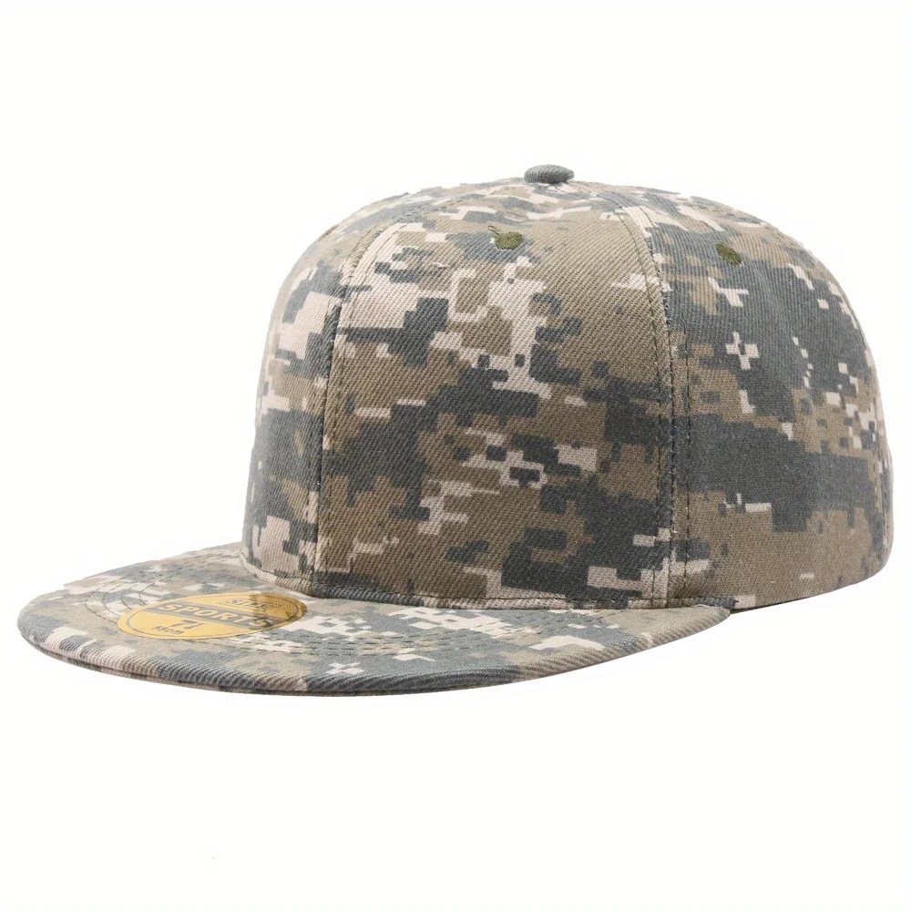 

Tactical Camouflage Baseball Cap Flat Brim Army Breathable Adjustable Snapback Caps For Women Men Outdoor Sports Hiking Hip-Hop