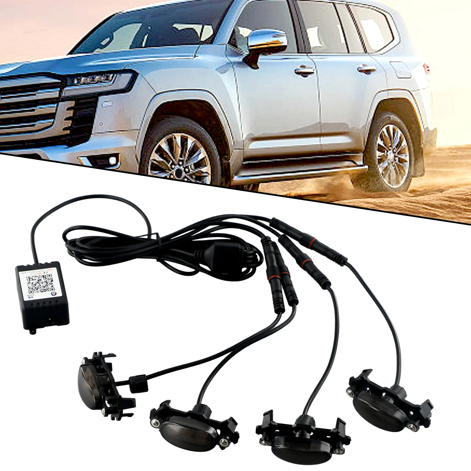 RGB Colorful APP Control LED Plastic Automotive Interior Accessories LED Front Grille Lights With Wiring Harness Mounting Kit
RGB Colorful APP Control LED Plastic Automotive Interior Accessories LED Front Grille Lights With Wiring Harness Mounting Kit