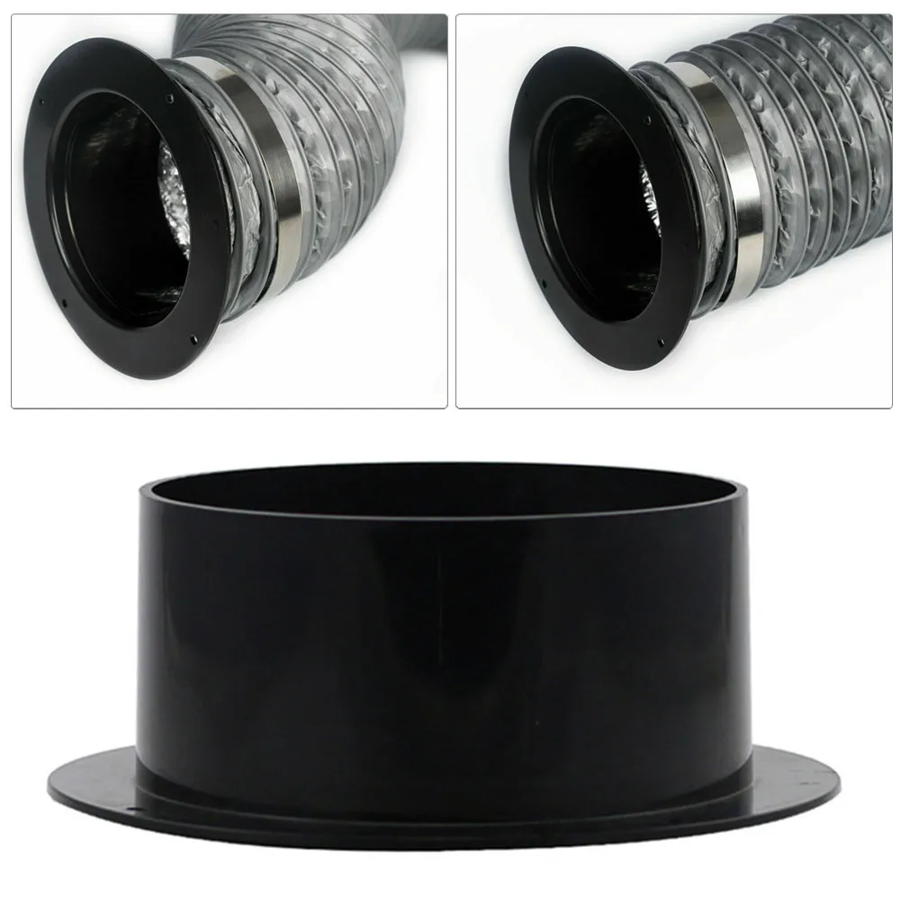 

4/5/6 Inch ABS Straight Pipe Flange Ventilation Ducting Exhaust Pipe Connectors Air Ducting Connection Round