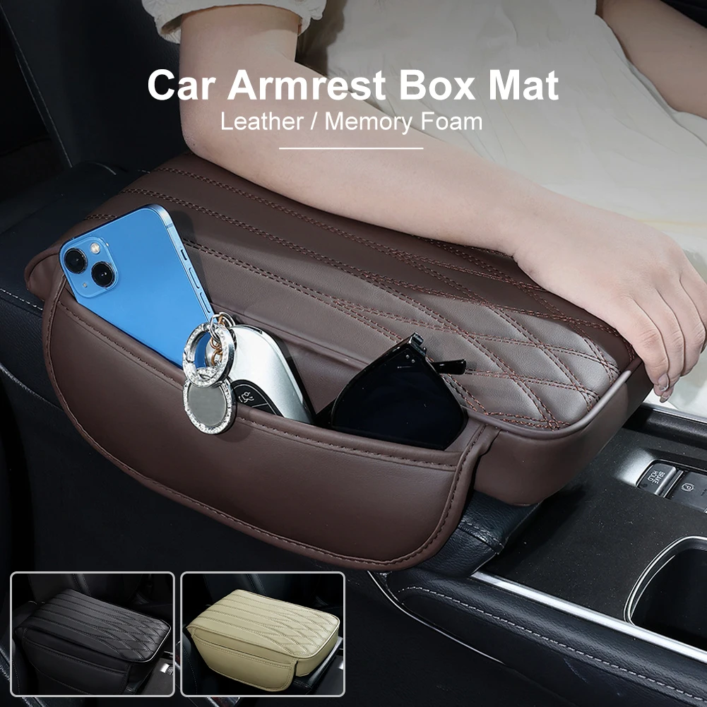 1PCS Universal Car Armrest Mat PU Leather Car Center Console Arm Rest Protection Cushion Auto Armrests Storage Box Cover Pad
1PCS Universal Car Armrest Mat PU Leather Car Center Console Arm Rest Protection Cushion Auto Armrests Storage Box Cover Pad