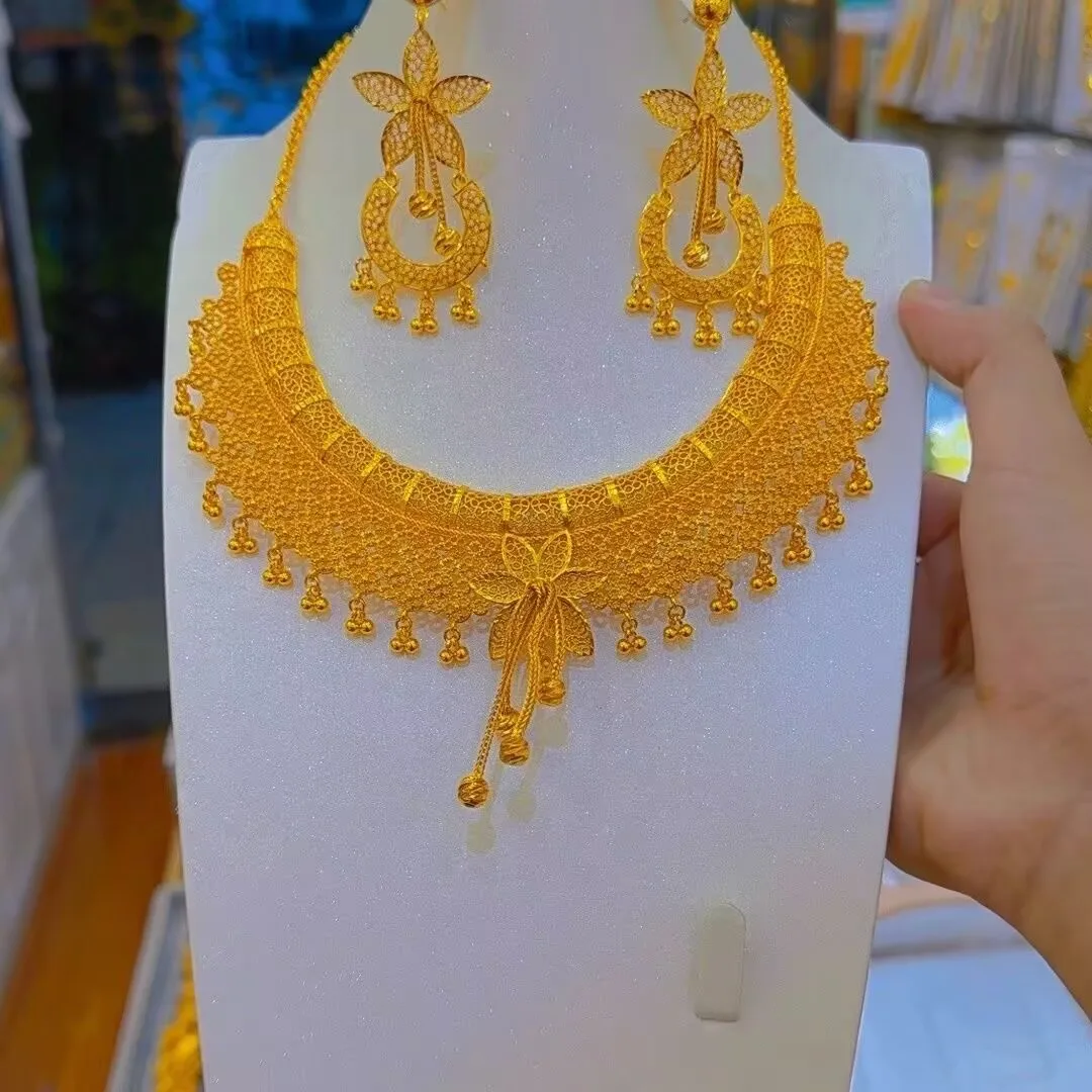 New Nigeria Europe Dubai 24K Gold Plated Necklace Earrings for Wedding Party Gifts Jewelry Set for Lovers 3 Mallzona Sa96347206791471d91e0aa706e51a43dg New Nigeria Europe Dubai 24K Gold Plated Necklace Earrings for Wedding Party Gifts Jewelry Set for Lovers Mallzona