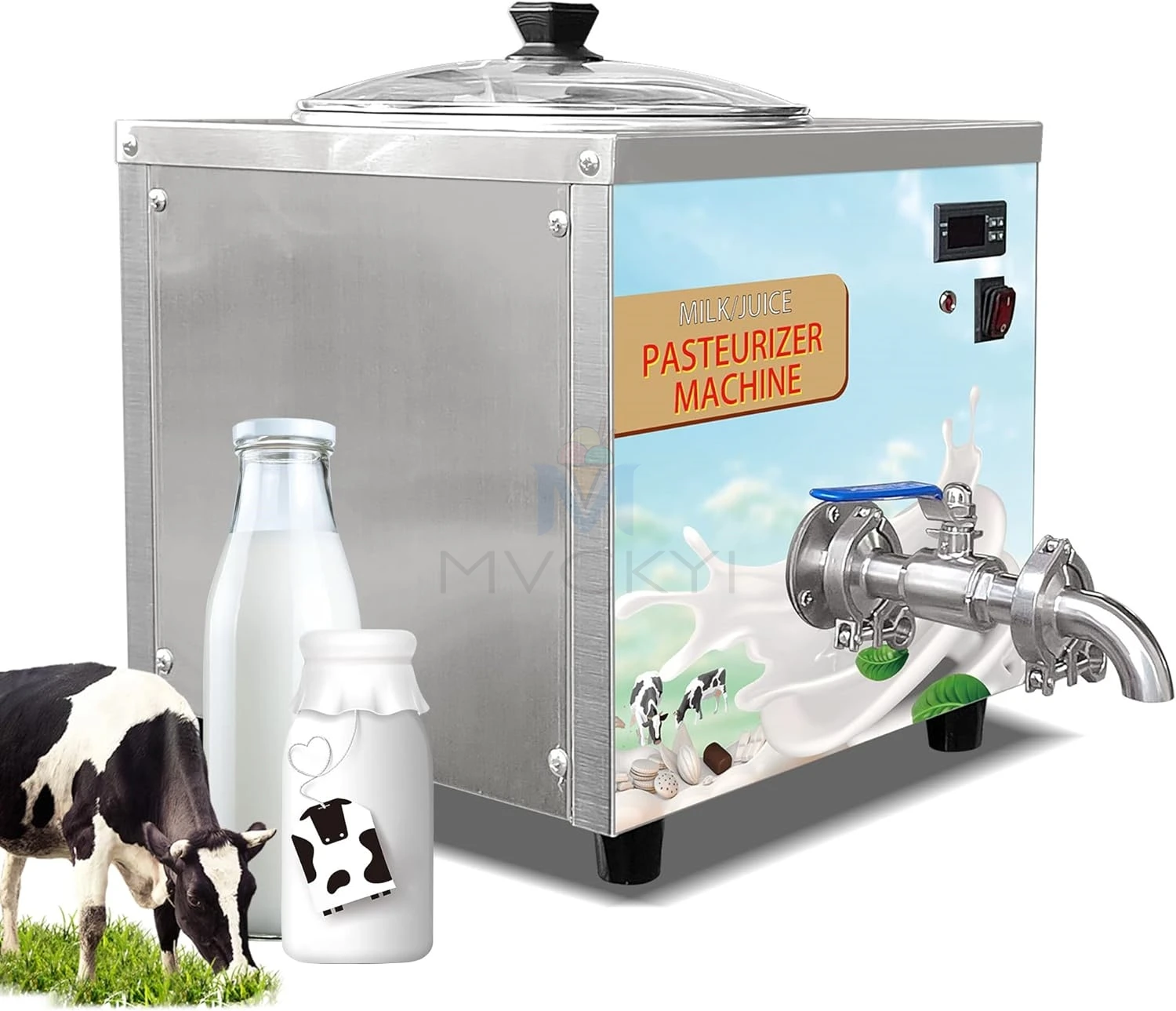 

Mvckyi Commercial 14L Milk Pasteurizer For Milk Water Juice Sterilization Equipment Small Gelat Ice Cream Pasteurization Machine