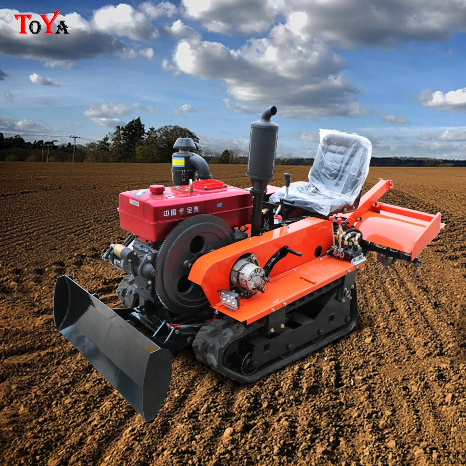 

Crawler-type diesel rotary plough can be seated, one machine can be used by more than one person, easy to operate, more powerful