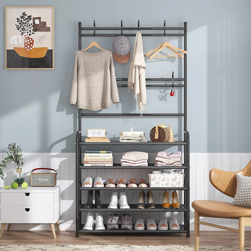 Coat Rack Simple Floor Shoe Rack Integrated Combination Home Shoe Rack Bedroom Living Room Hanging Hanger Foyer Clothes Rack
Coat Rack Simple Floor Shoe Rack Integrated Combination Home Shoe Rack Bedroom Living Room Hanging Hanger Foyer Clothes Rack