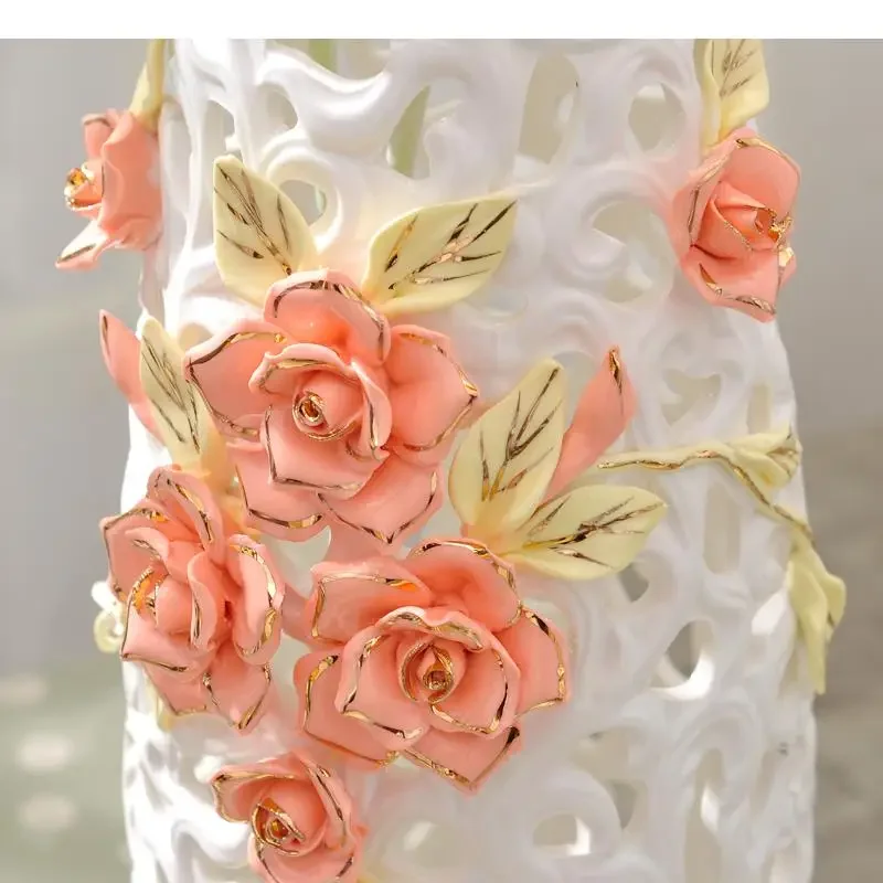 Ceramic White Out Flower Crafts Embossed Creative Arrangement Flowers Hollow Vase Accessories Decoration Handmade Home
Ceramic White Out Flower Crafts Embossed Creative Arrangement Flowers Hollow Vase Accessories Decoration Handmade Home