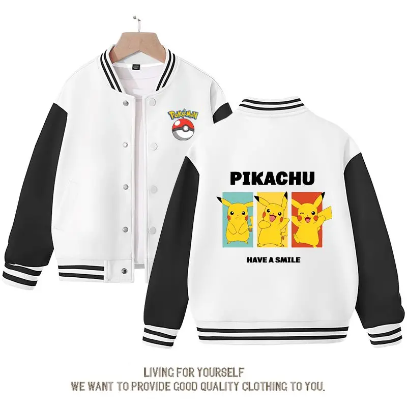 2Pcs New Kawaii Pokemon Pikachu Kids Baseball Uniforms Cute Anime Spring and Autumn Boys Casual Tops Cartoon Coat Birthday Gift
2Pcs New Kawaii Pokemon Pikachu Kids Baseball Uniforms Cute Anime Spring and Autumn Boys Casual Tops Cartoon Coat Birthday Gift