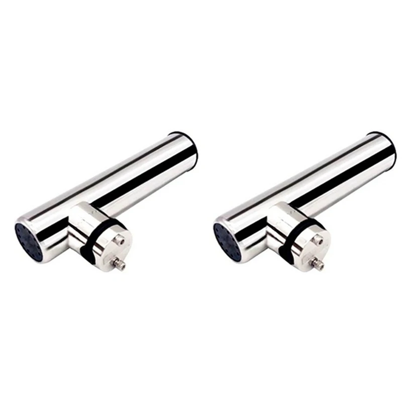 

2PCS Boat Fishing Rod Holder Brackets 316 Stainless Steel Silver Rod Holder For Rails 18-26Mm Sail Boat Parts