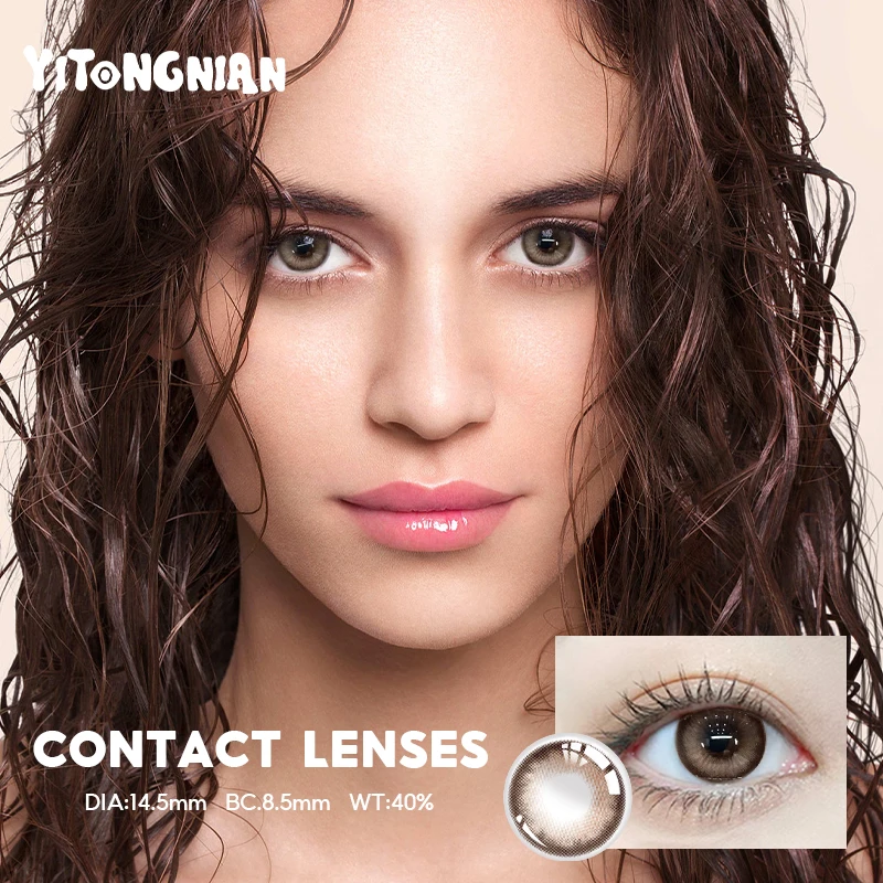 

Цветные контактные линзы YI TONG NIAN, натуральная защита глаз, большой диаметр 14.5 мм контактная линза