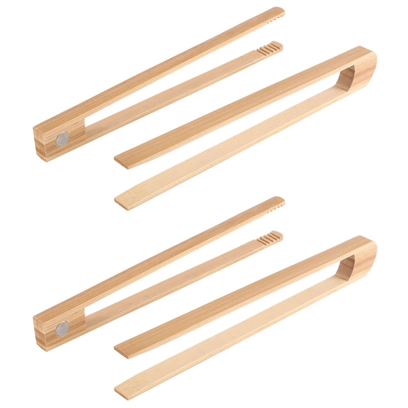 4 Pieces Magnetic Bamboo Toaster Tongs 8.7 Inch Wooden Kitchen Toast Tongs For Cooking, Natural Bamboo Kitchen Utensils
4 Pieces Magnetic Bamboo Toaster Tongs 8.7 Inch Wooden Kitchen Toast Tongs For Cooking, Natural Bamboo Kitchen Utensils