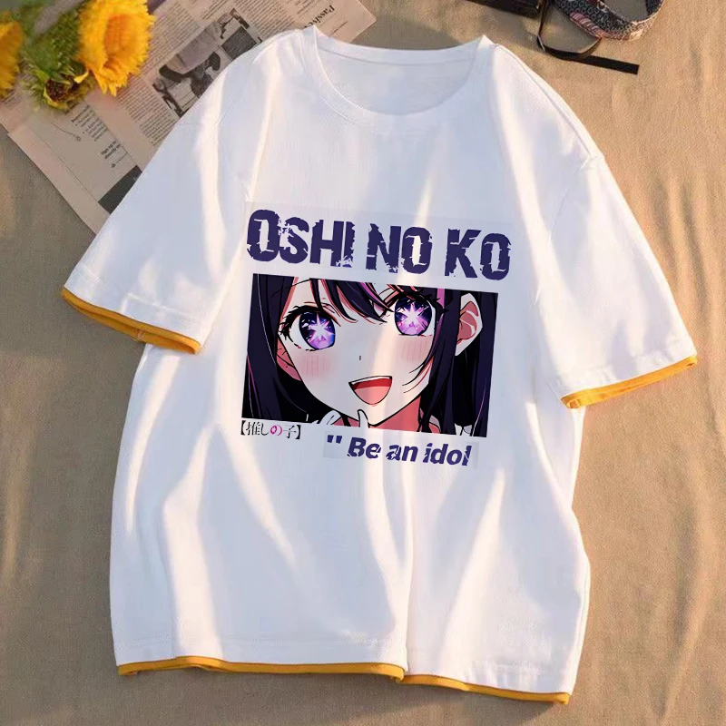 

Anime OSHI NO KO COS MEM CYO Kurokawa Akane Hoshino Ai Rubii Akuamarin etc. Casual Relaxed Comfortable Printed Summer T-shirt