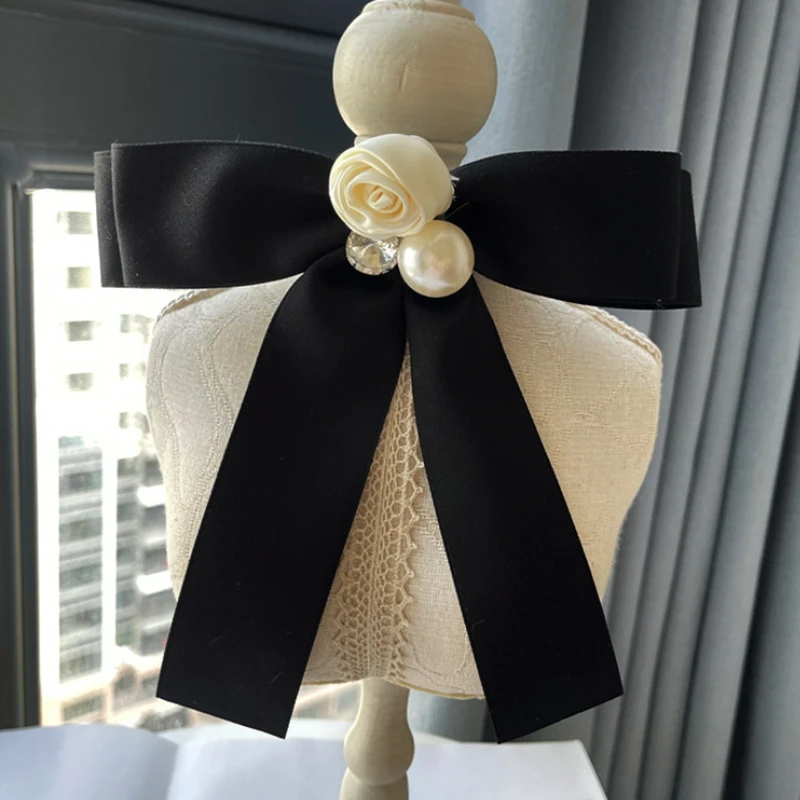 New Fashion Ribbon Bow Tie Brooches for Women Fabric Flower Crystal Pearl Shirt Collar Pins Wedding Party Neckties Accessories
New Fashion Ribbon Bow Tie Brooches for Women Fabric Flower Crystal Pearl Shirt Collar Pins Wedding Party Neckties Accessories