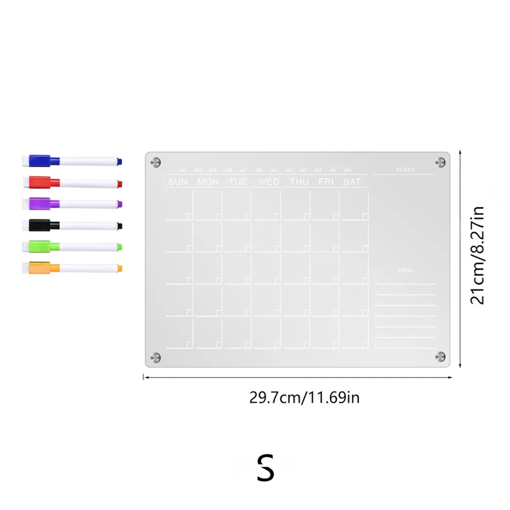 For Refrigerator Holders Acrylic Calendar Monthly Monthly Plan Smooth Stylish Transparent Weekly Fridge Magnet
For Refrigerator Holders Acrylic Calendar Monthly Monthly Plan Smooth Stylish Transparent Weekly Fridge Magnet