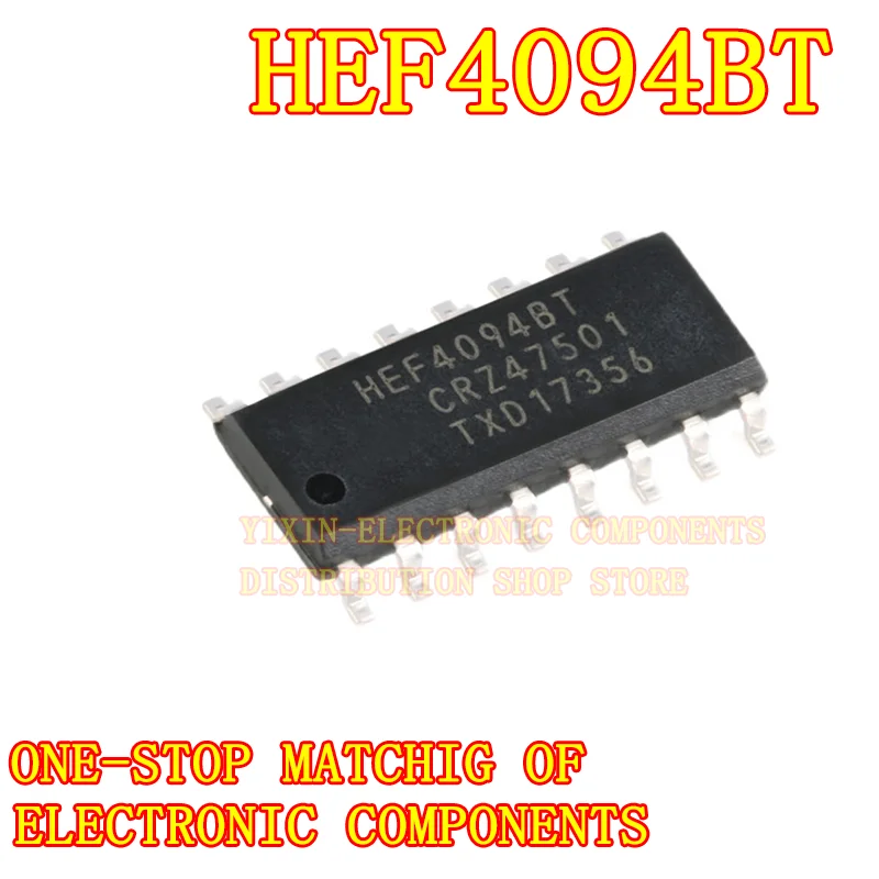 10PCS/Pack HEF4094BT, HEF4094 653soic-16 Class 8 shift and memory register logic chip
10PCS/Pack HEF4094BT, HEF4094 653soic-16 Class 8 shift and memory register logic chip