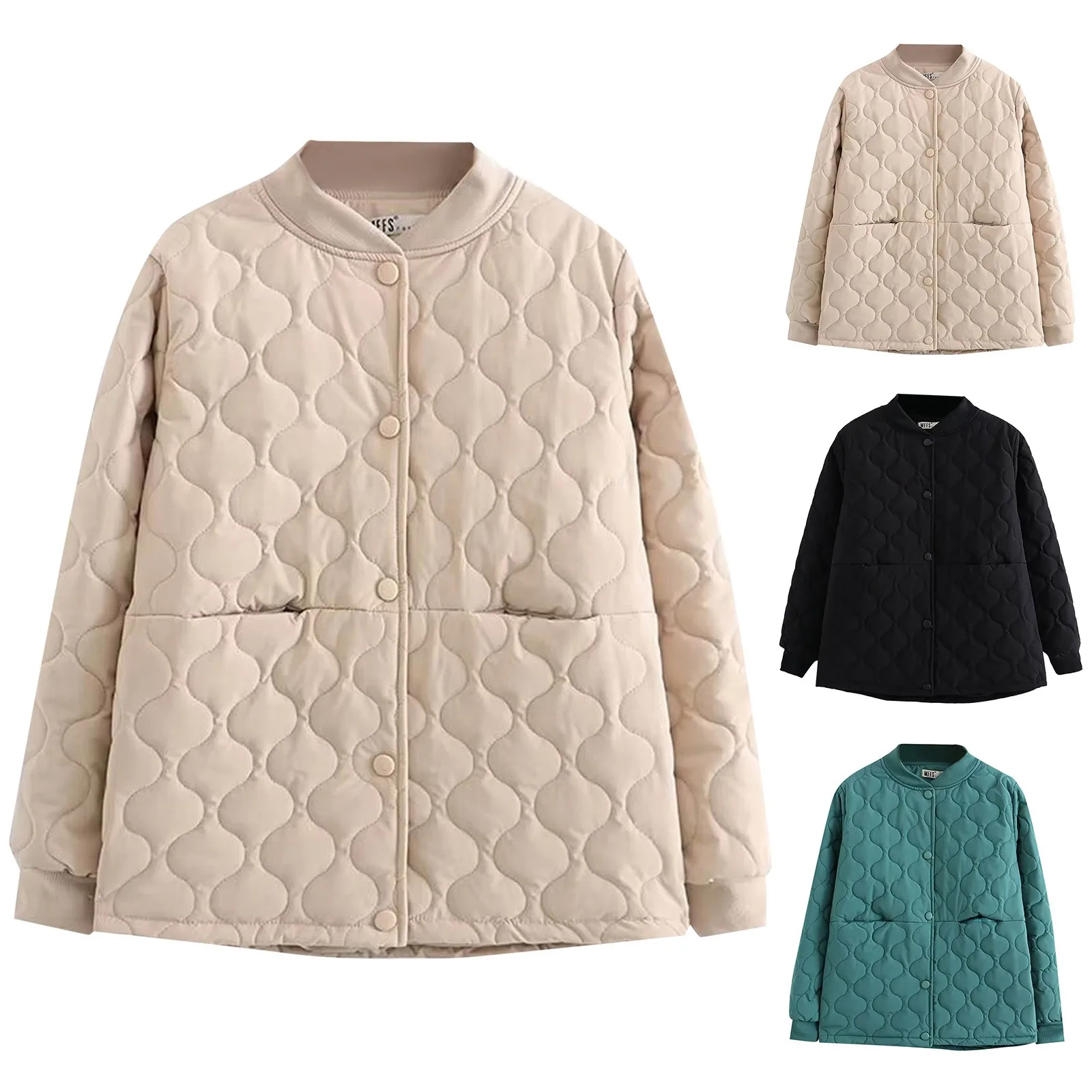 

Женская клетчатая плюшевая куртка, пальто с круглым вырезом и длинным рукавом, хлопковые пальто большого размера на одной пуговице, Пальто 4xl на осень и зиму