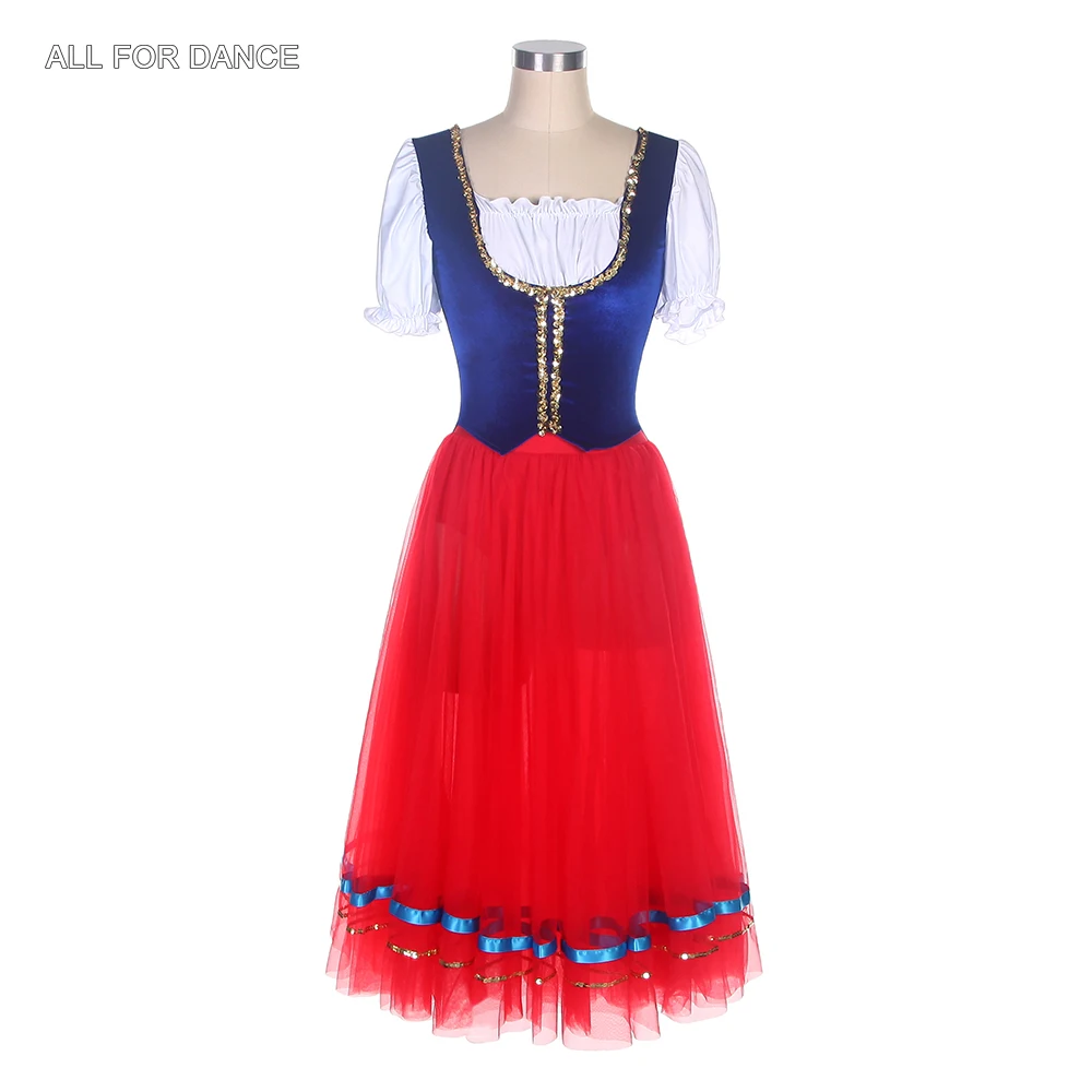 

19216 Royal Blue/Red Long Ballet Tutu for Child and Adult Russian-inspired Dance Costume Ballet Dance Costume Leotard Dresses
