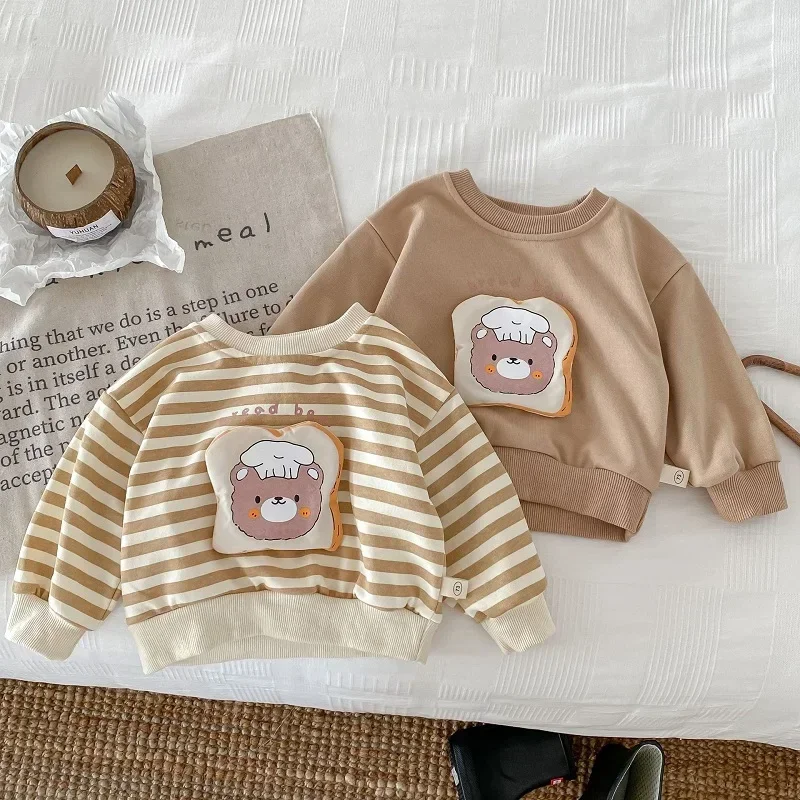 2023 Autumn Children Boy Sweatshirt 0-5Years Toddler Kids Girl Long Sleeve O-Neck Cartoon Bear Pullover Jumper Striped Clothes
2023 Autumn Children Boy Sweatshirt 0-5Years Toddler Kids Girl Long Sleeve O-Neck Cartoon Bear Pullover Jumper Striped Clothes
