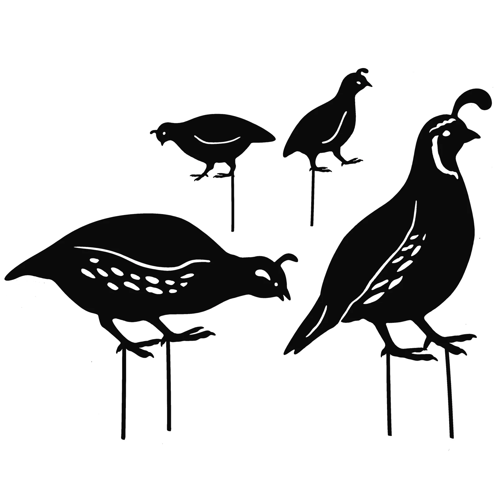 Iron Cast Animal Stake Statue Quail Cage Family Yard Decor Black Metal Garden Silhouette Bird Lawn Decoration
Iron Cast Animal Stake Statue Quail Cage Family Yard Decor Black Metal Garden Silhouette Bird Lawn Decoration