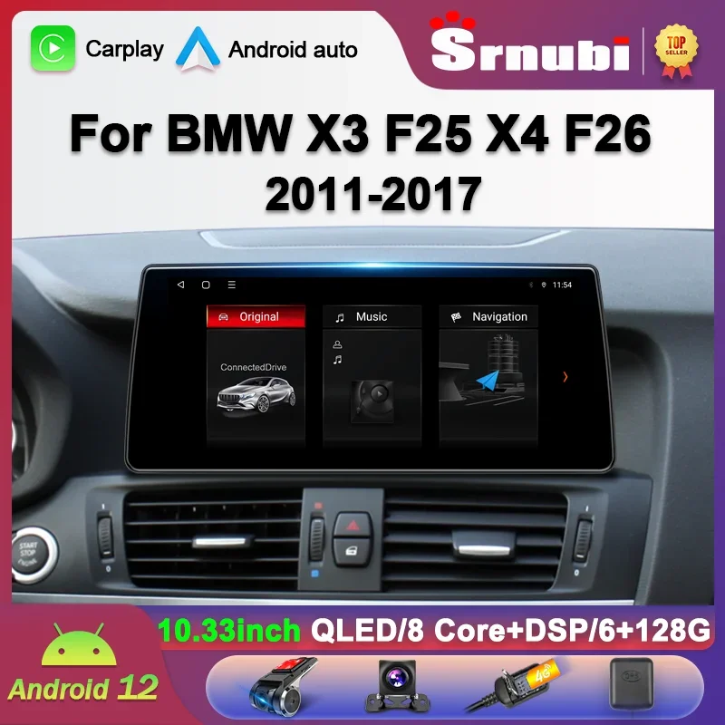 Srnubi 10,33 дюймов Android 12,0 автомобильное радио для BMW X3 F25 X4 F26 2011-2017 2Din 4G Carplay Мультимедиа GPS навигация головное устройство
Srnubi 10,33 дюймов Android 12,0 автомобильное радио для BMW X3 F25 X4 F26 2011-2017 2Din 4G Carplay Мультимедиа GPS навигация головное устройство