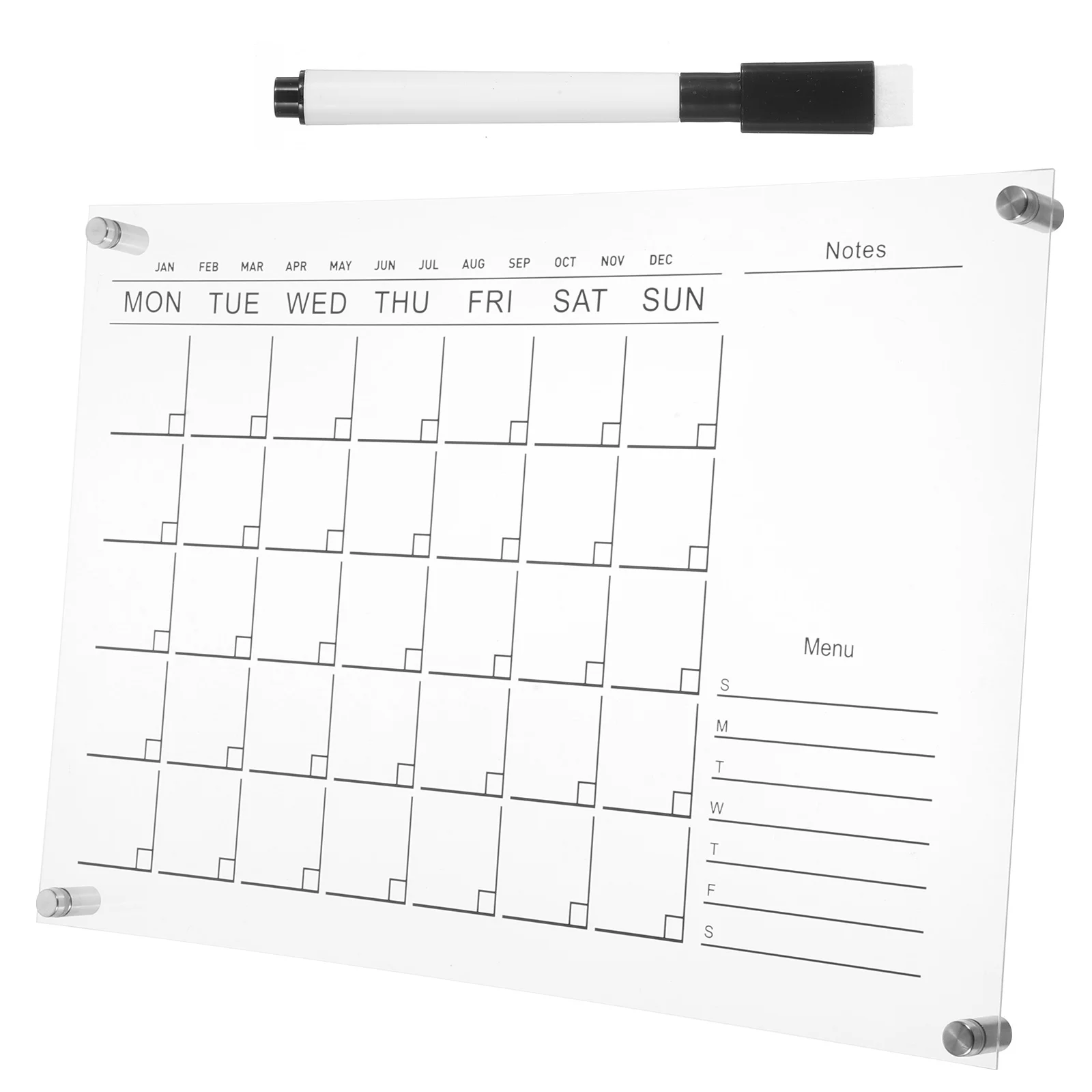 

Еженедельный планировщик доска прозрачный сухой стираемый календарь белая доска подвесной Акриловый Холодильник