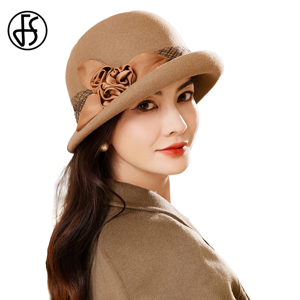 FS Camel Hats For Women Black Wool Felt Fedoras Ladies Spring Autumn Daily Leisure Fashion Retro Wine Red Basin Cap Female
FS Camel Hats For Women Black Wool Felt Fedoras Ladies Spring Autumn Daily Leisure Fashion Retro Wine Red Basin Cap Female