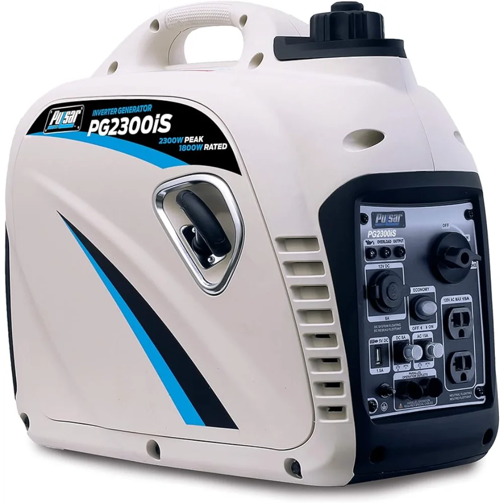 Pulsar PG2300iS 2,300W Portable Super Quiet Gas-Powered Inverter Generator with USB Outlet & Parallel Capability, CARB Compliant
Pulsar PG2300iS 2,300W Portable Super Quiet Gas-Powered Inverter Generator with USB Outlet & Parallel Capability, CARB Compliant