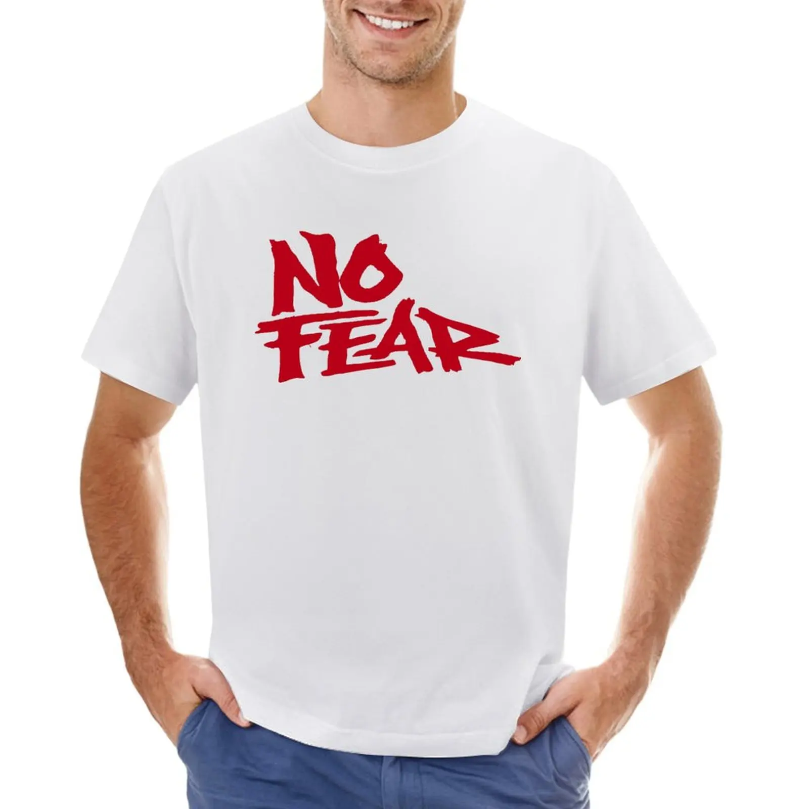 

NO FEAR TAG T-shirt oversized shirts graphic tees anime Short sleeve tee men clothings