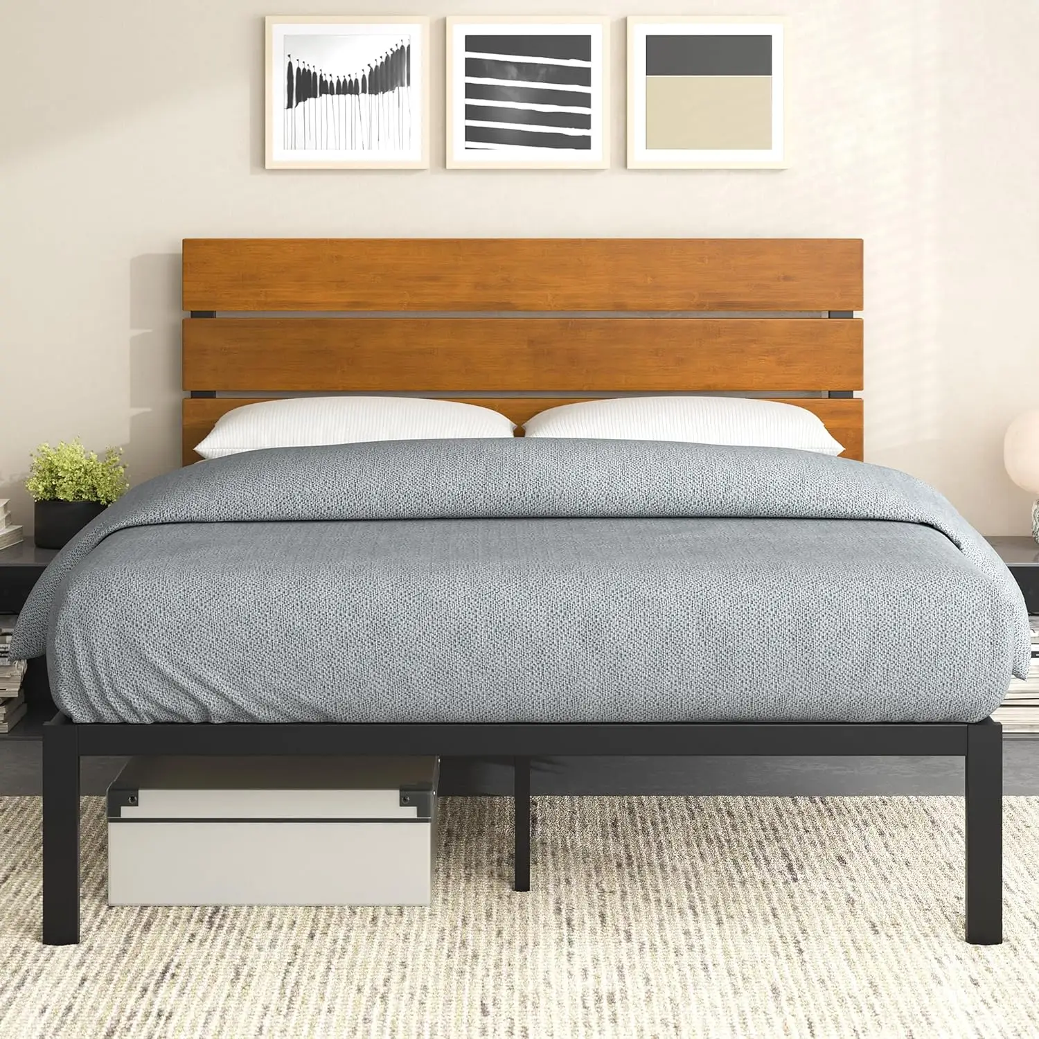 Paul Metal and Bamboo Platform Bed Frame, Wood Slat Support, No Box Spring Needed, Easy Assembly, Queen
Paul Metal and Bamboo Platform Bed Frame, Wood Slat Support, No Box Spring Needed, Easy Assembly, Queen