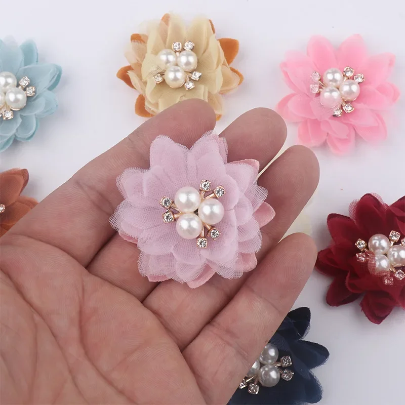 10PCS/Lot 5CM Pearl Center Chiffon Flowers Hair Accessories DIY Flower Wedding Girls Dress Clothing Decorations
10PCS/Lot 5CM Pearl Center Chiffon Flowers Hair Accessories DIY Flower Wedding Girls Dress Clothing Decorations