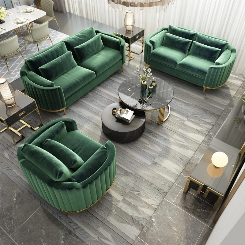 

Роскошный диван ProCARE, набор мебели для гостиной, итальянский современный тканевый бархатный диван, набор мебели