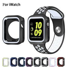 Soft Silicone Case for Apple Watch 7 6 SE 5 4 3 Protection Shell for iWatch series 45mm 44mm 42mm 41mm 40mm 38mm Bumper Cover Soft Silicone Case for Apple Watch 7 6 SE 5 4 3 Protection Shell for iWatch series 45mm 44mm 42mm 41mm 40mm 38mm Bumper Cover