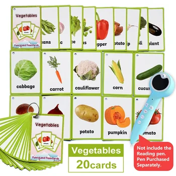 색상 모양 야채 과일 영어 단어 학습 카드, 어린이 포켓 카드, 26 종류, 760