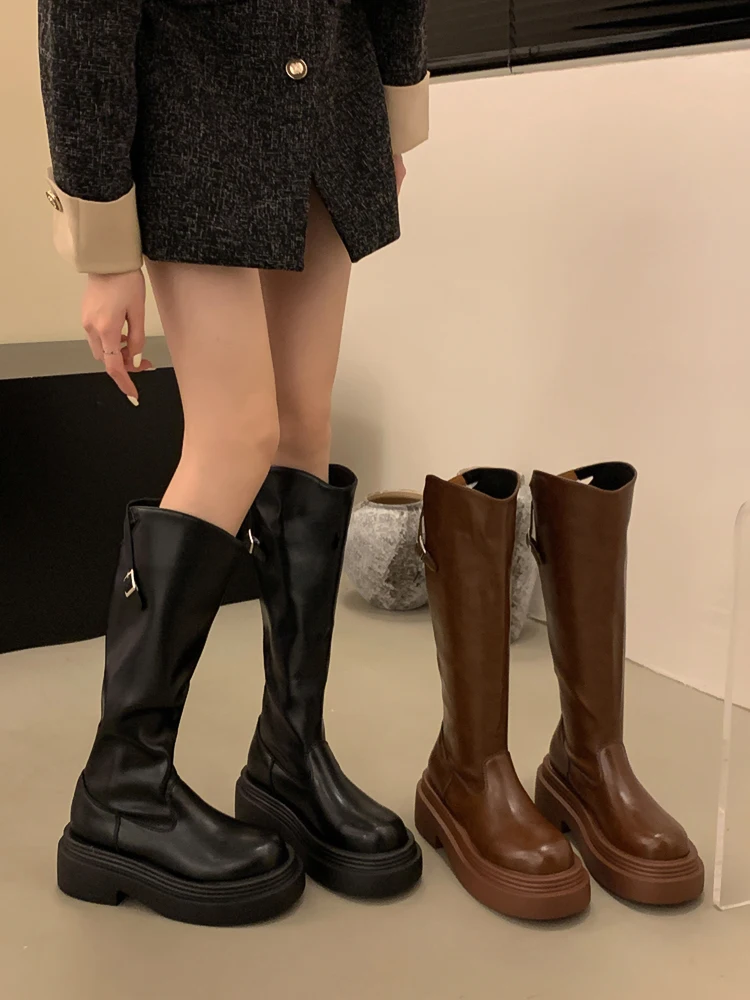 

Winter Boots Lady Round Toe Boots-Women Sexy Thigh High Heels High Sexy Clogs Platform Shoes 2023 Over-the-Knee Rubber Stiletto
