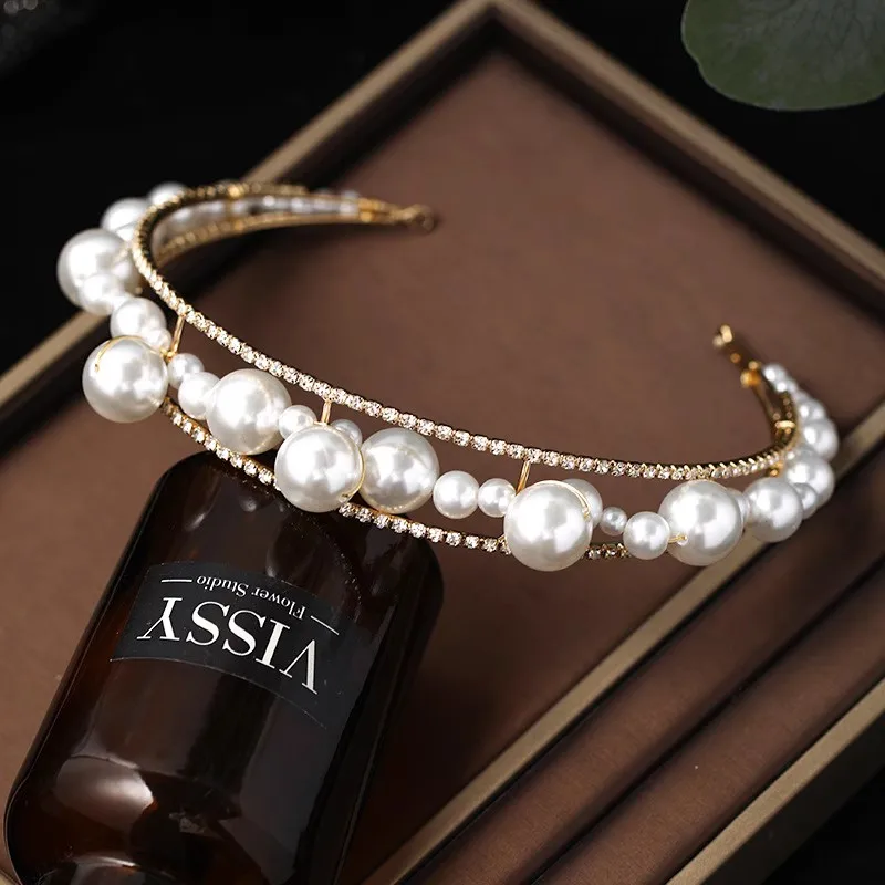 Women Hair Accessories Bridal Headband Crystal Pearl Hairband Head Ornament Ladies New Hair Jewelry For Wedding
Women Hair Accessories Bridal Headband Crystal Pearl Hairband Head Ornament Ladies New Hair Jewelry For Wedding