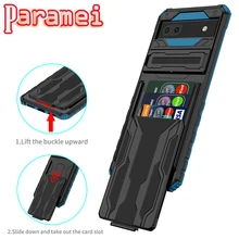 Paramei Shockproof Phone Case For Google Pixel 6 Pixel 6 Pro Luxury Card Slot Kickstand Protection Cover For Google Pixel 6A
Paramei Shockproof Phone Case For Google Pixel 6 Pixel 6 Pro Luxury Card Slot Kickstand Protection Cover For Google Pixel 6A