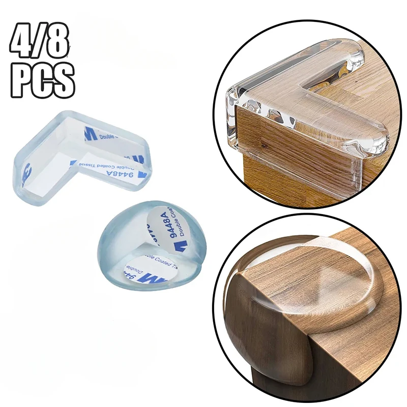 

Baby Safety Silicone Table Corner Protector Furniture Edge Protection Cover Transparent Children Anti Collision Edge Guards