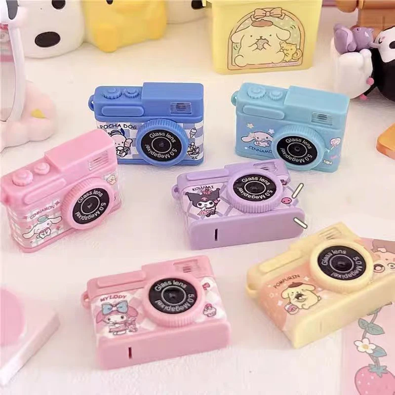 Sanrios Cinnamoroll Kuromi Keychain Melody Pochacco Pompom Purin Kawaii Mini Simulation Light-Emitting Small Camera Pendant Toys
Sanrios Cinnamoroll Kuromi Keychain Melody Pochacco Pompom Purin Kawaii Mini Simulation Light-Emitting Small Camera Pendant Toys