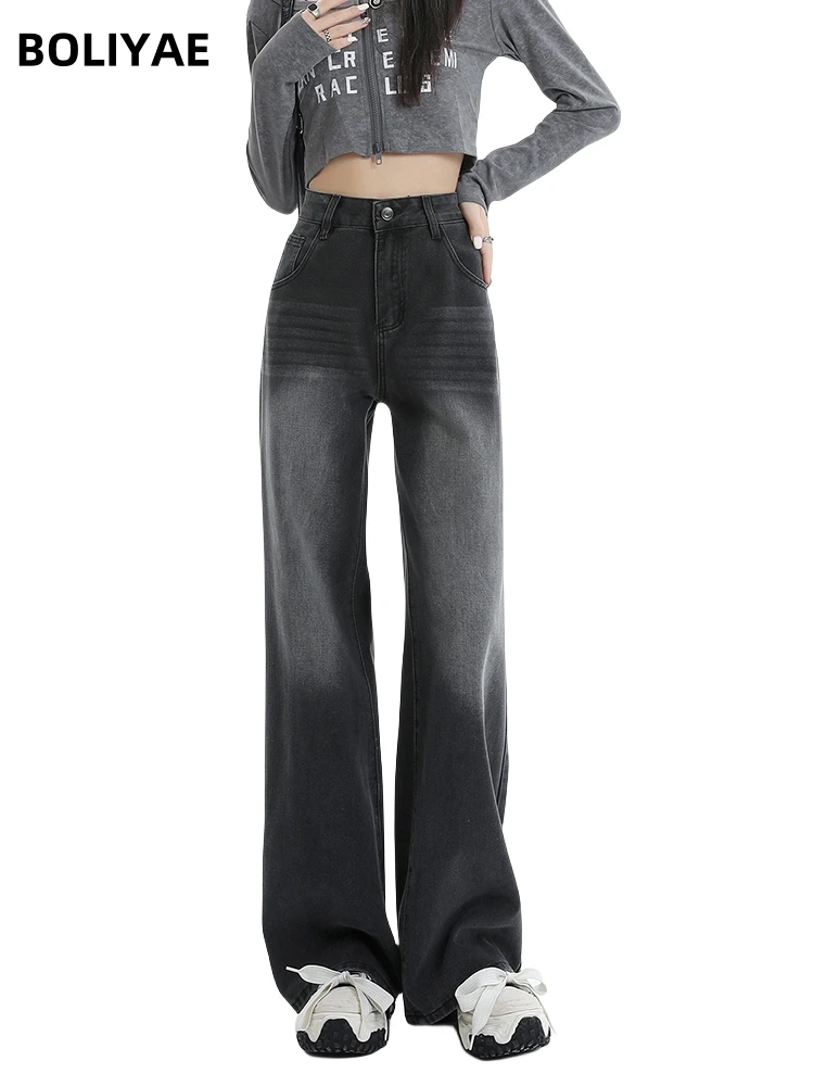 Boliyae High Waist Baggy Jeans Women Y2k Fashion Loose Pants Female Harajuku Streetwear Simple Washed Wide Leg Denim Trousers
Boliyae High Waist Baggy Jeans Women Y2k Fashion Loose Pants Female Harajuku Streetwear Simple Washed Wide Leg Denim Trousers