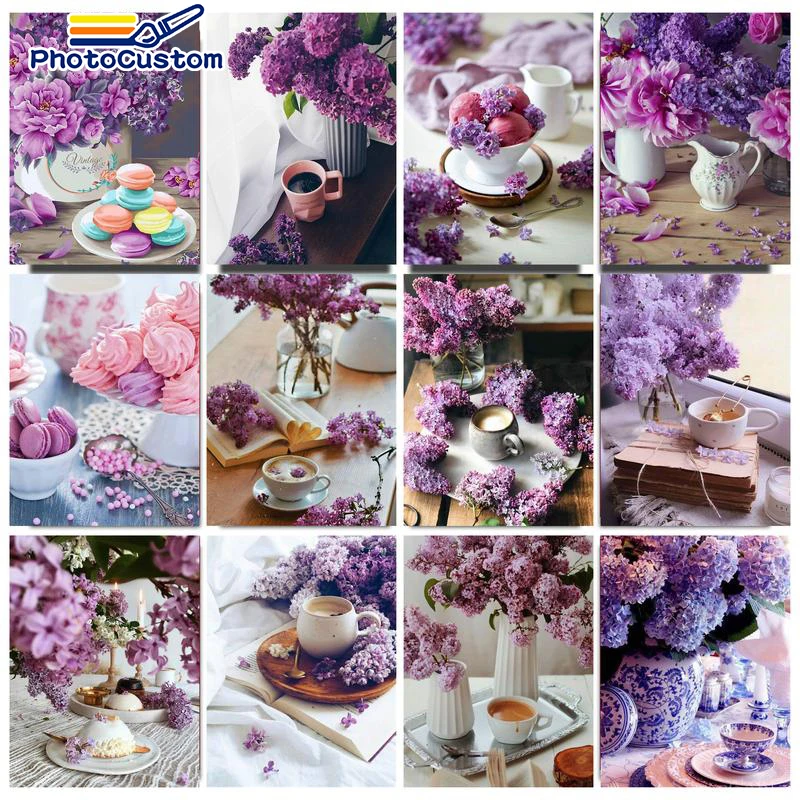 PhotoCustom Painting By Numbers Purple Flower Coloring Drawing Oil Picture For Adults Paints Number DIY Kits On Canvas For Decor
PhotoCustom Painting By Numbers Purple Flower Coloring Drawing Oil Picture For Adults Paints Number DIY Kits On Canvas For Decor