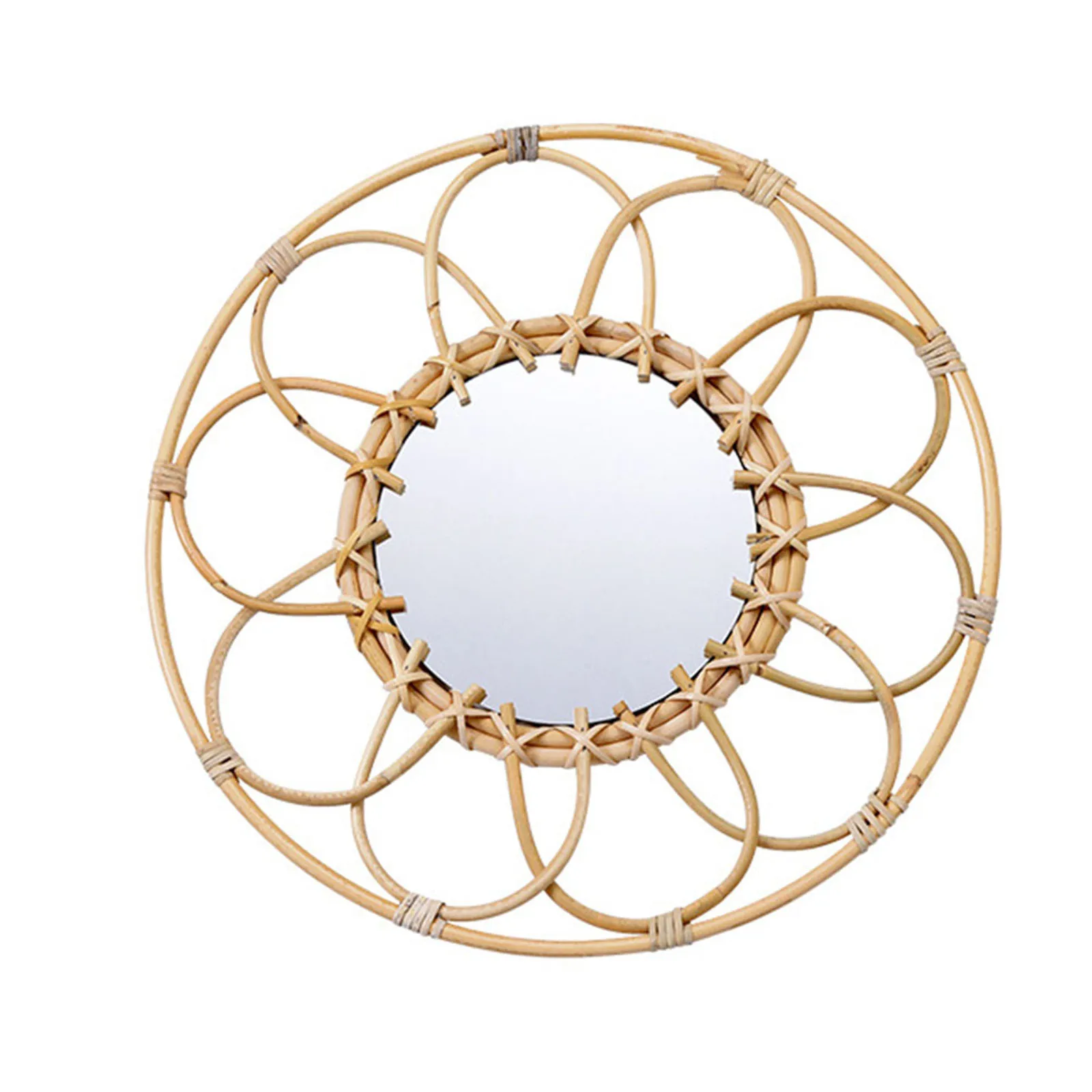 Rattan Bohemian Hanging Glass Decor Rustic Handwoven Art Round Makeup Mirror Natural Color Decorative Mirror Home Improvement
Rattan Bohemian Hanging Glass Decor Rustic Handwoven Art Round Makeup Mirror Natural Color Decorative Mirror Home Improvement
